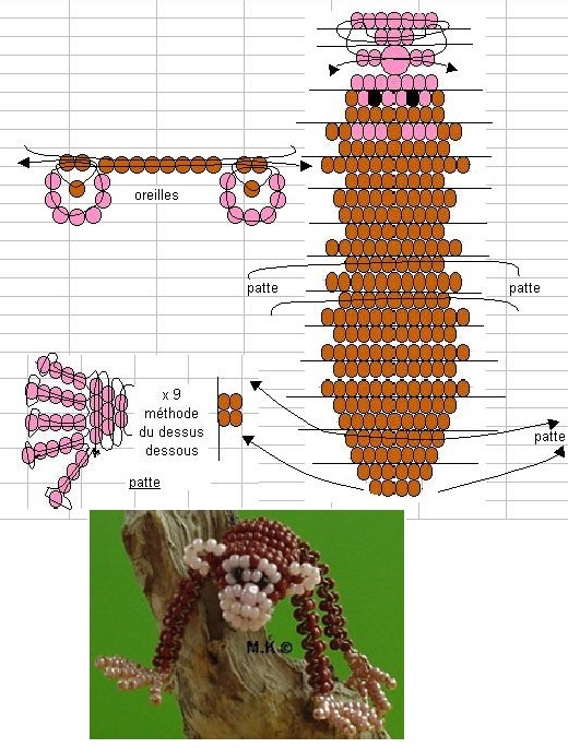 обезьяна своими руками из бисера