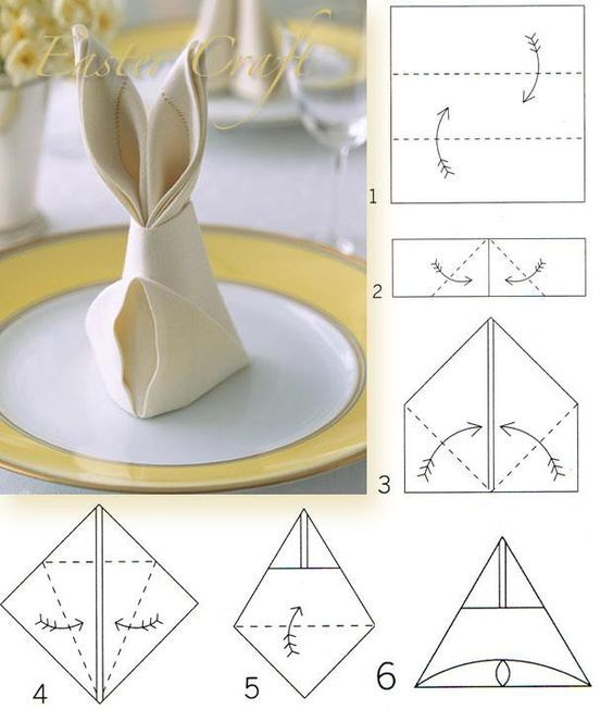 салфетка в виде зайца