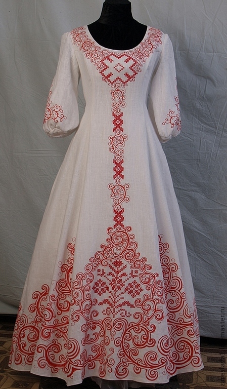 картинка русского свадебного платья
