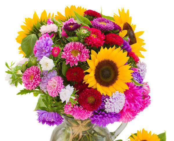 букет 1 сентября, букет первоклассника, букет учителю, осенние цветы, астры, подсолнухи
