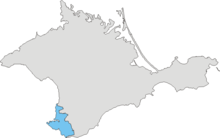 Севастополь на карте Крыма